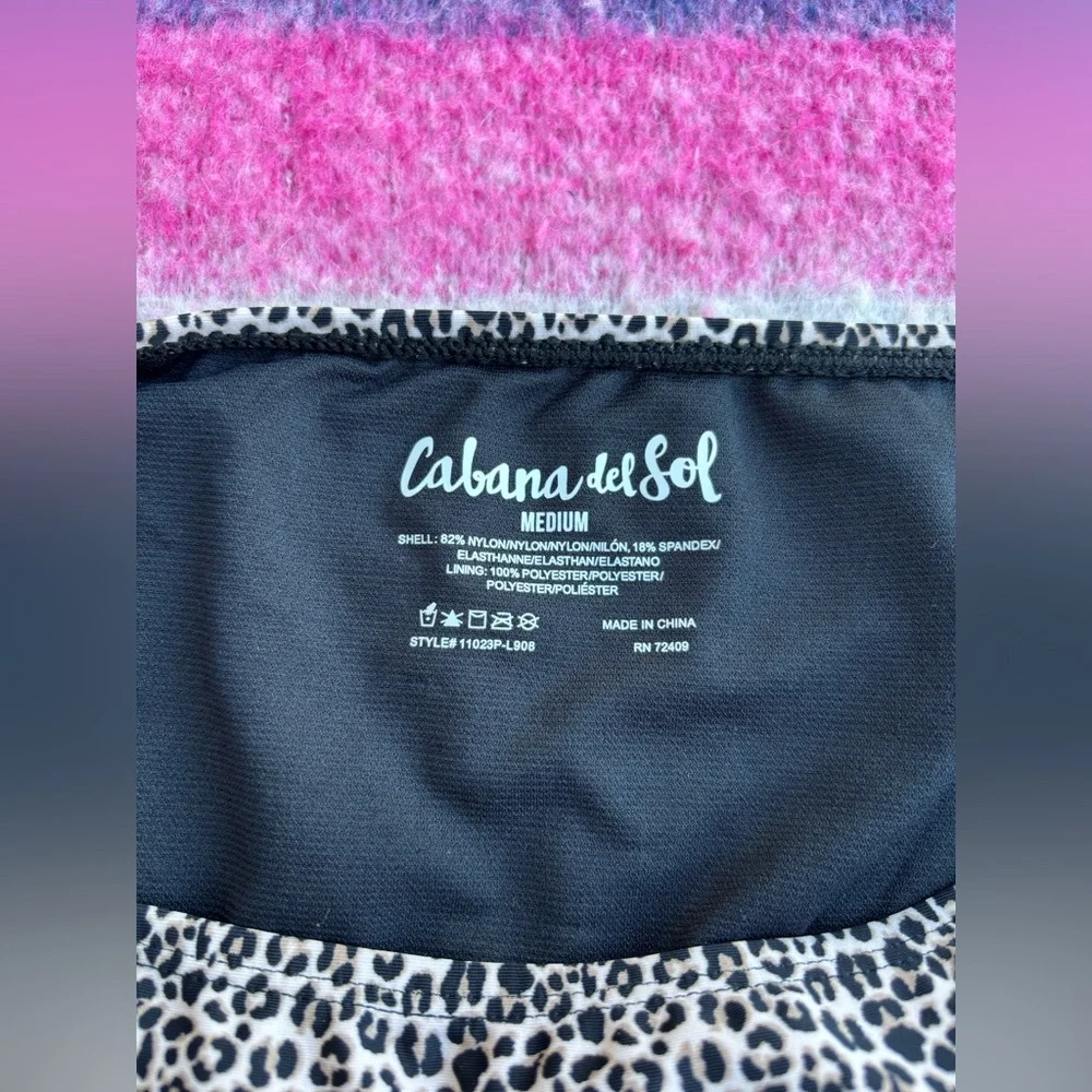 NWT‎ Cabana del sol cheetah leopard print swimsuit